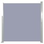 Tenda da Sole Laterale Retrattile 140 x 300 cm Grigia Tenda da Sole Laterale Retrattile 140 x 300 cm Grigia