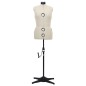 vidaXL Manichino Femminile Regolabile Crema Taglia M 40-46 vidaXL Manichino Femminile Regolabile Crema Taglia M 40-46