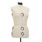 vidaXL Manichino Femminile Regolabile Crema Taglia M 40-46 vidaXL Manichino Femminile Regolabile Crema Taglia M 40-46