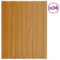 vidaXL Pannelli da Tetto 36 pz Acciaio Zincato Legno Chiaro 60x45 cm