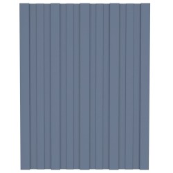 vidaXL Pannelli da Tetto 36 pz in Acciaio Zincato Grigio 60x45 cm