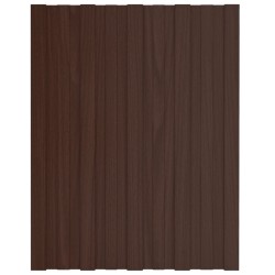 vidaXL Pannelli da Tetto 36 pz in Acciaio Zincato Marrone 60x45 cm