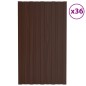 vidaXL Pannelli da Tetto 36 pz in Acciaio Zincato Marrone 80x45 cm vidaXL Pannelli da Tetto 36 pz in Acciaio Zincato Marrone 80x45 cm