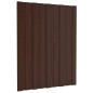 vidaXL Pannelli da Tetto 12 pz in Acciaio Zincato Marrone 60x45 cm vidaXL Pannelli da Tetto 12 pz in Acciaio Zincato Marrone 60x45 cm