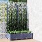 vidaXL Fioriera da Giardino e Graticcio Grigio Scuro 80x40x121,5 cm PP vidaXL Fioriera da Giardino e Graticcio Grigio Scuro 80x40x121,5 cm PP