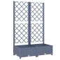 vidaXL Fioriera da Giardino e Graticcio Grigio Scuro 80x40x121,5 cm PP vidaXL Fioriera da Giardino e Graticcio Grigio Scuro 80x40x121,5 cm PP