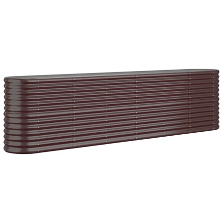 vidaXL Letto Giardino Acciaio Verniciato a Polvere 260x40x68cm Marrone