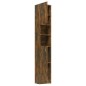 Armadietto Bagno Rovere Fumo 32x25,5x190 cm Legno Multistrato