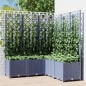 vidaXL Fioriera da Giardino Graticcio Grigio Scuro 120x120x136cm PP vidaXL Fioriera da Giardino Graticcio Grigio Scuro 120x120x136cm PP