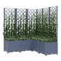 vidaXL Fioriera da Giardino Graticcio Grigio Scuro 120x120x136cm PP vidaXL Fioriera da Giardino Graticcio Grigio Scuro 120x120x136cm PP