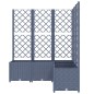 vidaXL Fioriera da Giardino Graticcio Grigio Scuro 120x120x136cm PP vidaXL Fioriera da Giardino Graticcio Grigio Scuro 120x120x136cm PP