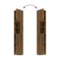 Armadietto Bagno Rovere Fumo 32x25,5x190 cm Legno Multistrato