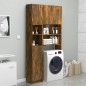 Armadietto Bagno Rovere Fumo 32x25,5x190 cm Legno Multistrato