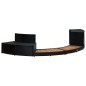 vidaXL Bordo Spa Nero in Polyrattan e Legno d'Acacia vidaXL Bordo Spa Nero in Polyrattan e Legno d'Acacia