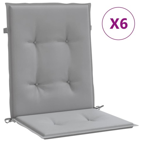 vidaXL Cuscini per Sedia 6 pz Grigi in Tessuto Oxford