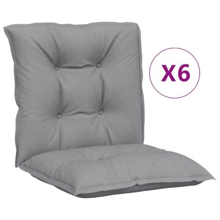 vidaXL Cuscini per Sedia da Giardino 6 pz Grigi 100x50x7 cm in Tessuto