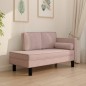 vidaXL Sdraio con Cuscini e Capezzale Rosa in Velluto