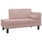 vidaXL Sdraio con Cuscini e Capezzale Rosa in Velluto