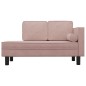 vidaXL Sdraio con Cuscini e Capezzale Rosa in Velluto