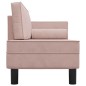 vidaXL Sdraio con Cuscini e Capezzale Rosa in Velluto