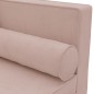vidaXL Sdraio con Cuscini e Capezzale Rosa in Velluto