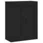 vidaXL Credenza Nera 69,5x34x180 cm in Legno Multistrato vidaXL Credenza Nera 69,5x34x180 cm in Legno Multistrato