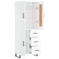 vidaXL Credenza Bianca 69,5x34x180 cm in Legno Multistrato vidaXL Credenza Bianca 69,5x34x180 cm in Legno Multistrato