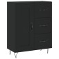 vidaXL Credenza Nera 69,5x34x180 cm in Legno Multistrato vidaXL Credenza Nera 69,5x34x180 cm in Legno Multistrato