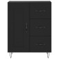 vidaXL Credenza Nera 69,5x34x180 cm in Legno Multistrato vidaXL Credenza Nera 69,5x34x180 cm in Legno Multistrato