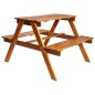 Tavolo Picnic per Bambini con Ombrellone 79x90x60cm in Acacia Tavolo Picnic per Bambini con Ombrellone 79x90x60cm in Acacia