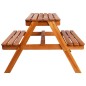 Tavolo Picnic per Bambini con Ombrellone 79x90x60cm in Acacia Tavolo Picnic per Bambini con Ombrellone 79x90x60cm in Acacia