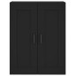 vidaXL Credenza Nera 69,5x34x180 cm in Legno Multistrato vidaXL Credenza Nera 69,5x34x180 cm in Legno Multistrato