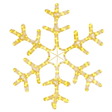 vidaXL Figura Natalizia Fiocco di Neve 144 LED Bianco Caldo 59x59 cm