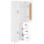 vidaXL Credenza Bianca 69,5x34x180 cm in Legno Multistrato vidaXL Credenza Bianca 69,5x34x180 cm in Legno Multistrato