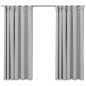 vidaXL Tende Oscuranti con Ganci Effetto Lino 2 pz Grigie 140x175 cm vidaXL Tende Oscuranti con Ganci Effetto Lino 2 pz Grigie 140x175 cm