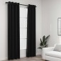 vidaXL Tende Oscuranti Effetto Lino 2 pz 140x225 cm Antracite vidaXL Tende Oscuranti Effetto Lino 2 pz 140x225 cm Antracite