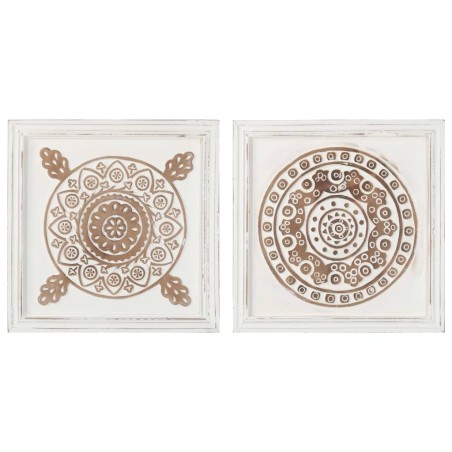 vidaXL Pannelli Murali Intagliati 2 pz in MDF 40x40x1,5 cm 