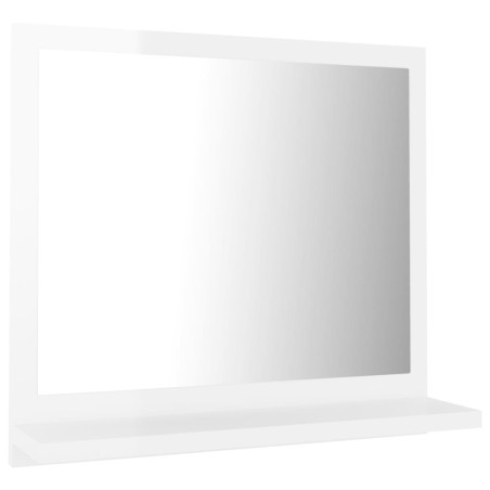 Specchio da Bagno Bianco Lucido 40x10,5x37 cm in Truciolato