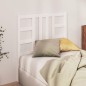 Testiera per Letto Bianca 81x4x100 cm in Legno Massello di Pino Testiera per Letto Bianca 81x4x100 cm in Legno Massello di Pino