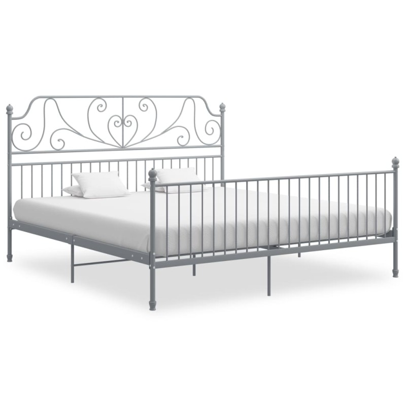 vidaXL Giroletto Grigio in Metallo 180x200 cm  