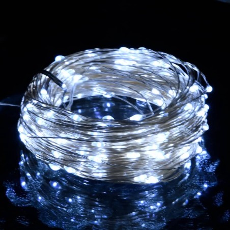 vidaXL Micro Luci Fatate Sferiche 40m 400 LED Bianco Freddo 8 Funzioni