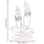 vidaXL Figura Natalizia Candele con 144 LED 70x42 cm vidaXL Figura Natalizia Candele con 144 LED 70x42 cm