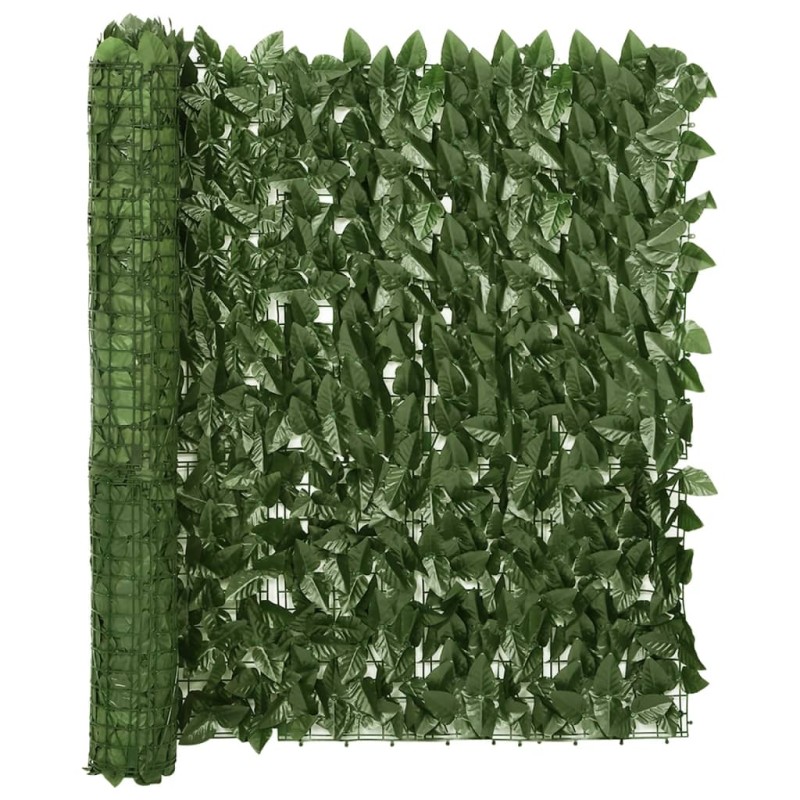 Paravento da Balcone con Foglie Verde Scuro 600x100 cm Paravento da Balcone con Foglie Verde Scuro 600x100 cm