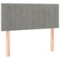 vidaXL Testiera Grigio Chiaro 90x5x78/88 cm in Velluto