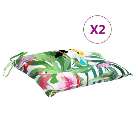 vidaXL Cuscini per Sedia 2 pz Multicolore 40x40x7 cm Tessuto