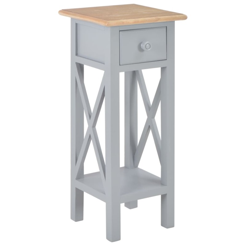 vidaXL Tavolino Laterale Grigio 27x27x65,5 cm in Legno vidaXL Tavolino Laterale Grigio 27x27x65,5 cm in Legno