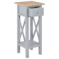 vidaXL Tavolino Laterale Grigio 27x27x65,5 cm in Legno vidaXL Tavolino Laterale Grigio 27x27x65,5 cm in Legno