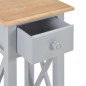 vidaXL Tavolino Laterale Grigio 27x27x65,5 cm in Legno vidaXL Tavolino Laterale Grigio 27x27x65,5 cm in Legno