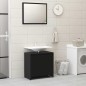 Set Mobili da Bagno 3 pz Nero in Truciolato Set Mobili da Bagno 3 pz Nero in Truciolato