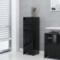Set Mobili da Bagno 3 pz Nero in Truciolato Set Mobili da Bagno 3 pz Nero in Truciolato